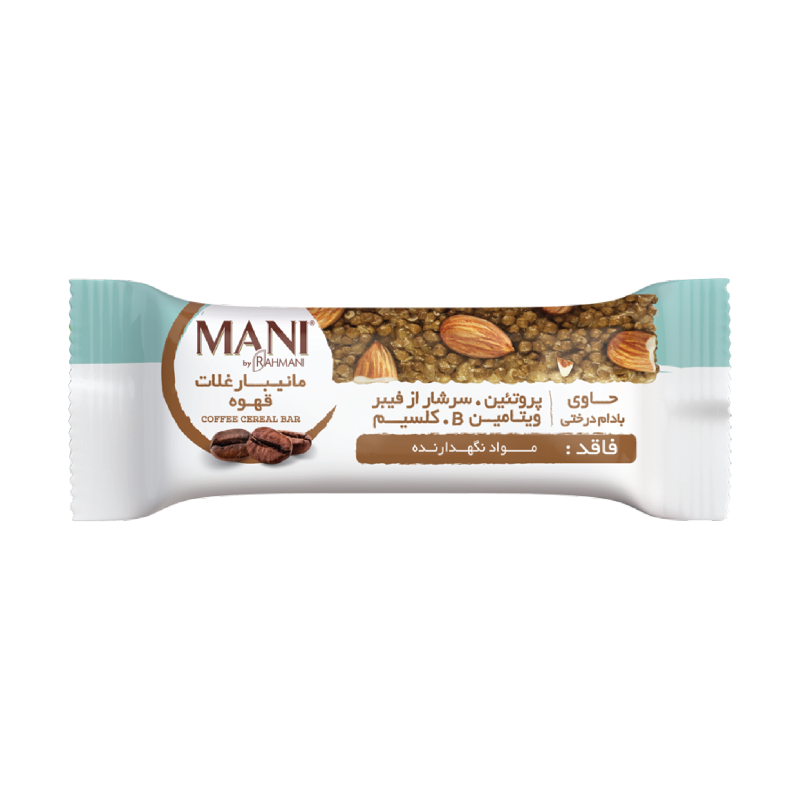 خرید و قیمت Mani- Cereal Bar- Coffee- 30g-01مانیبار غلات قهوه گروه رحمانی