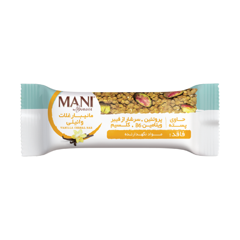 خرید و قیمت و سفارش Mani- Cereal Bar- Vanilla- 30g-مانیبار غلات وانیلی گروه رحمانی